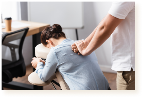 image d'un massage assis